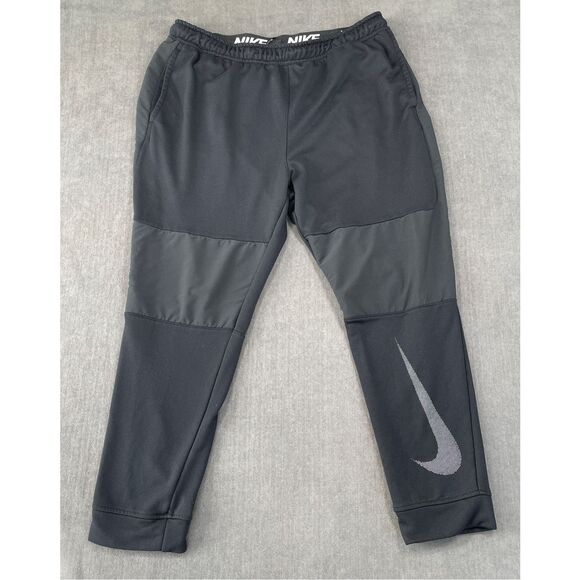 Nike Joggers Men 2XL Black Dri Fit Sweatpants Athletic Sweats Pants Athleisure
